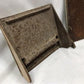 2 Copper Clad Stove Doors, Vintage Retro Porcelain Enamel Range Parts Repair A