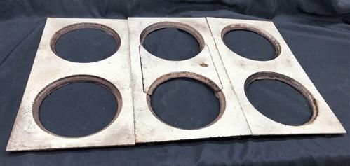 Copper Clad Stove 6 Burner Top Surface, Vintage Retro Cast Iron Parts Repair C