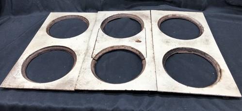 Copper Clad Stove 6 Burner Top Surface, Vintage Retro Cast Iron Parts Repair C