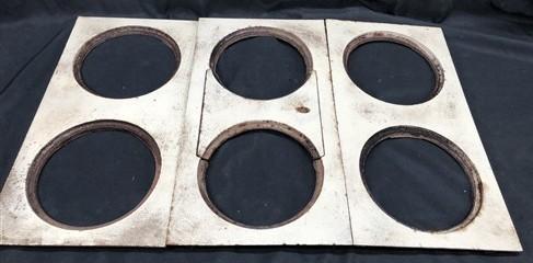 Copper Clad Stove 6 Burner Top Surface, Vintage Retro Cast Iron Parts Repair C