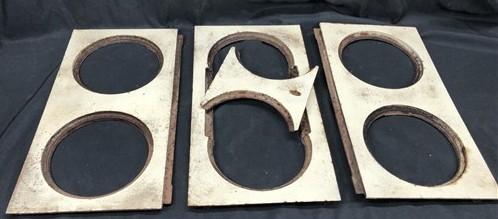 Copper Clad Stove 6 Burner Top Surface, Vintage Retro Cast Iron Parts Repair C