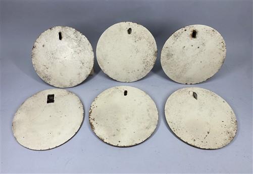 6 Copper Clad Stove Burner Cover Lids, Vintage Retro Cast Iron Parts Repair D