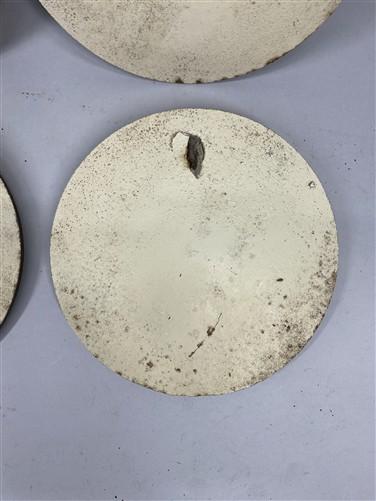 6 Copper Clad Stove Burner Cover Lids, Vintage Retro Cast Iron Parts Repair D