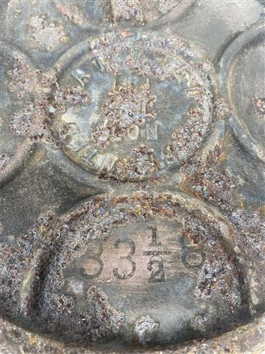 6 Copper Clad Stove Burner Cover Lids, Vintage Retro Cast Iron Parts Repair D