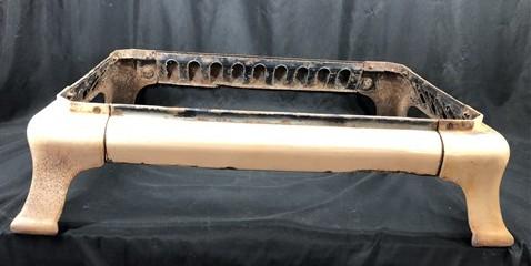 4 Leg Porcelain Cast Iron Base, Vintage Copper Clad Industrial Age Table Base E