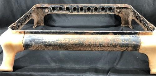 4 Leg Porcelain Cast Iron Base, Vintage Copper Clad Industrial Age Table Base E