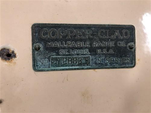 Copper Clad Stove Handle Braces Panels, Vintage Retro Cast Iron Parts Repair F