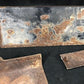 Copper Clad Stove Handle Braces Panels, Vintage Retro Cast Iron Parts Repair F
