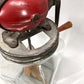 Dazey No 40 Butter Churn, Red Football Top Glass Hand Crank Wood Paddle Churn