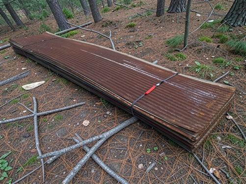 55 Sheets Reclaimed Barn Tin, 11' Corrugated Metal, 1210 Sq Ft Salvage B43