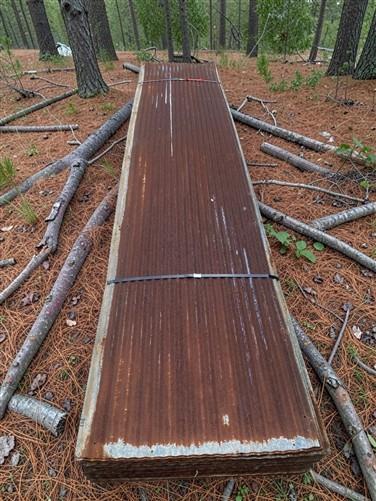 55 Sheets Reclaimed Barn Tin, 11' Corrugated Metal, 1210 Sq Ft Salvage B43