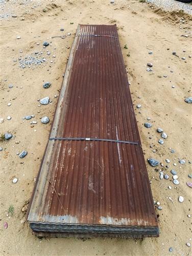25 Sheets Reclaimed Barn Tin, 11' Corrugated Metal, 550 Sq Ft Salvage B44