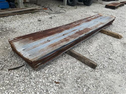 35 Sheets Reclaimed Barn Tin, 12' Corrugated Metal, 840 Sq Ft Salvage B49