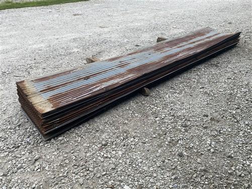 35 Sheets Reclaimed Barn Tin, 12' Corrugated Metal, 840 Sq Ft Salvage B49