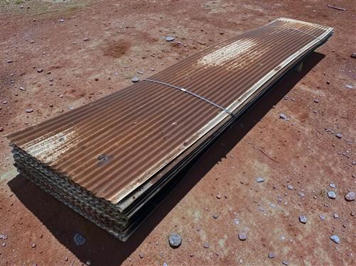 46 Sheets Reclaimed Barn Tin, 12' Corrugated Metal, 1104 Sq Ft Salvage B51