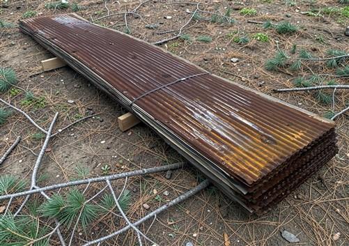 34 Sheets Reclaimed Barn Tin, 12' Corrugated Metal, 816 Sq Ft Salvage B52