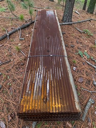 34 Sheets Reclaimed Barn Tin, 12' Corrugated Metal, 816 Sq Ft Salvage B52