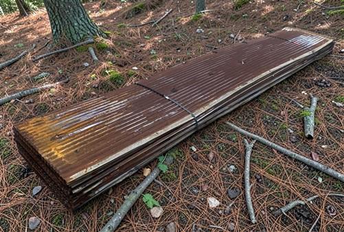 34 Sheets Reclaimed Barn Tin, 12' Corrugated Metal, 816 Sq Ft Salvage B52