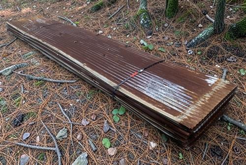 34 Sheets Reclaimed Barn Tin, 12' Corrugated Metal, 816 Sq Ft Salvage B52
