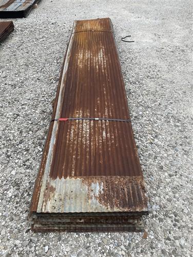 28 Sheets Reclaimed Barn Tin, 12' Corrugated Metal, 672 Sq Ft Salvage B53