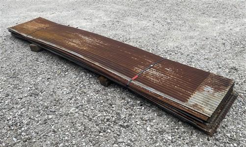 28 Sheets Reclaimed Barn Tin, 12' Corrugated Metal, 672 Sq Ft Salvage B53