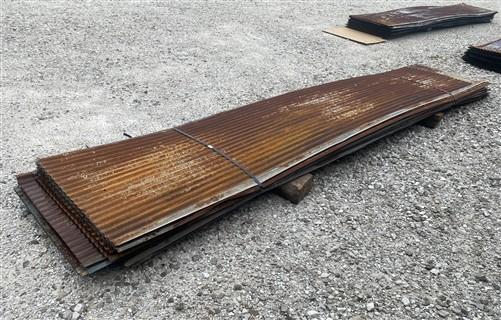 28 Sheets Reclaimed Barn Tin, 12' Corrugated Metal, 672 Sq Ft Salvage B53