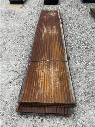 28 Sheets Reclaimed Barn Tin, 12' Corrugated Metal, 672 Sq Ft Salvage B53