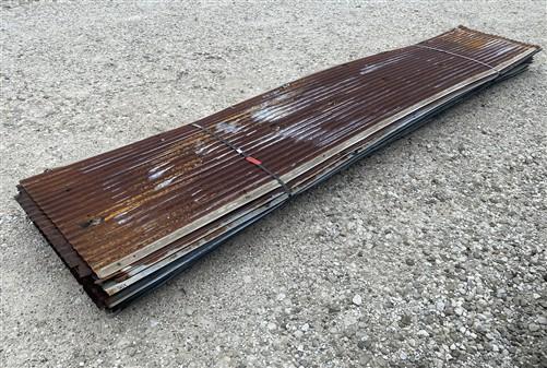 54 Sheets Reclaimed Barn Tin, 12' Corrugated Metal, 1296 Sq Ft Salvage B54