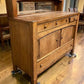 Mission Oak Buffet, Vintage Sideboard Cabinet with Mirror, Arts & Crafts Server