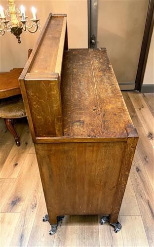 Mission Oak Buffet, Vintage Sideboard Cabinet with Mirror, Arts & Crafts Server