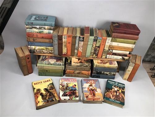 49 Zane Grey HC Lot, Vintage Hardcover Western Book Lot B