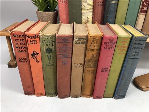 32 Zane Grey HC Lot, Vintage Hardcover Western Book Lot C