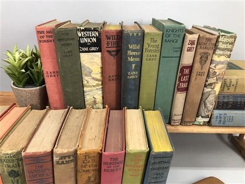 32 Zane Grey HC Lot, Vintage Hardcover Western Book Lot C