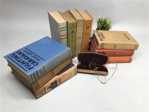 10 Zane Grey HC Lot, Vintage Hardcover Western Book Lot D