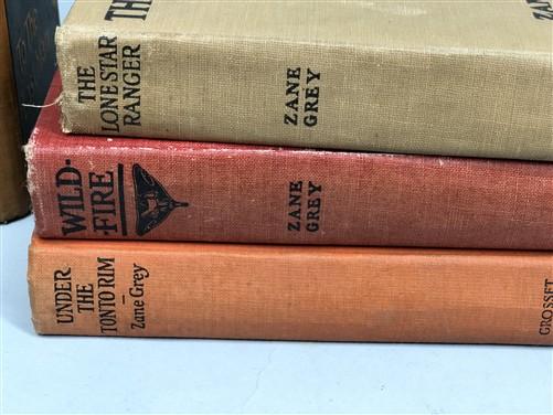 10 Zane Grey HC Lot, Vintage Hardcover Western Book Lot D