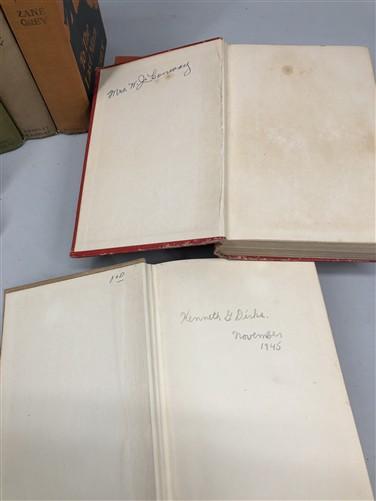 10 Zane Grey HC Lot, Vintage Hardcover Western Book Lot D