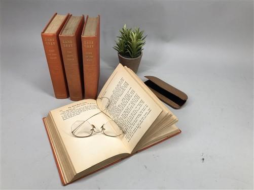 4 Zane Grey HC P.F. Collier & Son Lot, Vintage Hardcover Western Book Lot E
