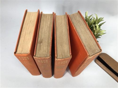 4 Zane Grey HC P.F. Collier & Son Lot, Vintage Hardcover Western Book Lot E
