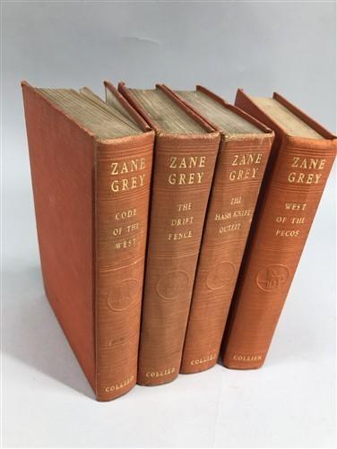 4 Zane Grey HC P.F. Collier & Son Lot, Vintage Hardcover Western Book Lot E