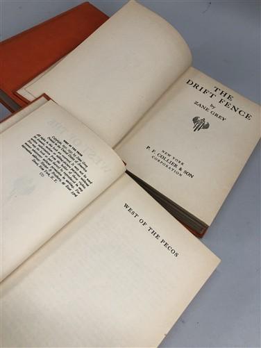 4 Zane Grey HC P.F. Collier & Son Lot, Vintage Hardcover Western Book Lot E