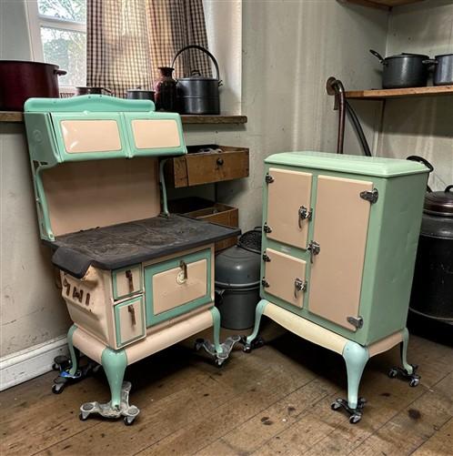 Charter Oak Stove, Polar Air Ice Box, Vintage Wood Burning Stove and Ice Box