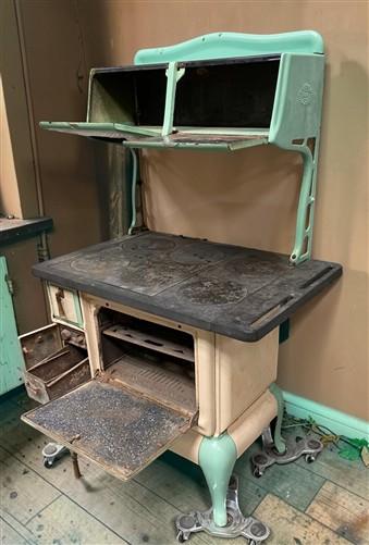 Charter Oak Stove, Polar Air Ice Box, Vintage Wood Burning Stove and Ice Box