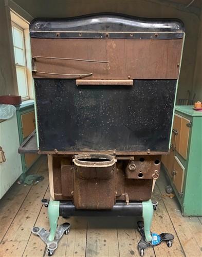 Charter Oak Stove, Polar Air Ice Box, Vintage Wood Burning Stove and Ice Box