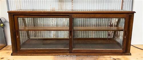 Slant Glass Countertop Display Case, Vintage Store Counter Display, Showcase