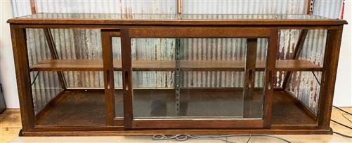 Slant Glass Countertop Display Case, Vintage Store Counter Display, Showcase
