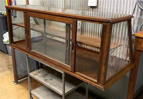 Slant Glass Countertop Display Case, Vintage Store Counter Display, Showcase