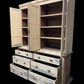 Primitive Farmhouse Pantry Cabinet Cupboard, Vintage Painted Kitchen Cabinet