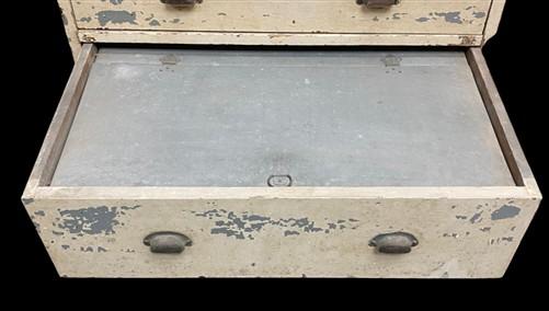 Primitive Farmhouse Pantry Cabinet Cupboard, Vintage Painted Kitchen Cabinet