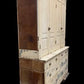 Primitive Farmhouse Pantry Cabinet Cupboard, Vintage Painted Kitchen Cabinet