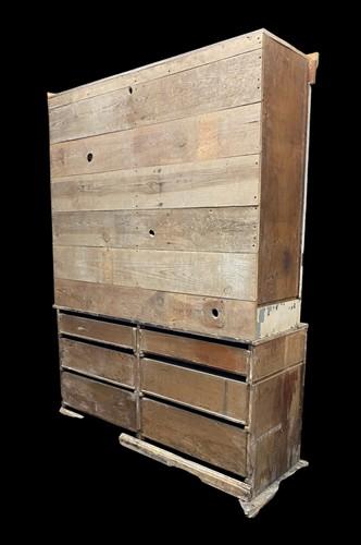 Primitive Farmhouse Pantry Cabinet Cupboard, Vintage Painted Kitchen Cabinet